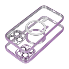 utángyártott Electro Mag Apple iPhone 15 Plus MagSafe szilikon tok, lila tok és táska