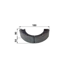utángyártott Fékpofa Steyr 131700340014 - 180 x 50 x 90 mm autóalkatrész