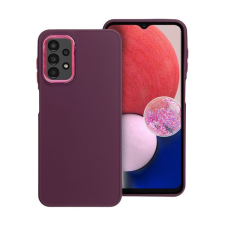 utángyártott Frame Samsung Galaxy A13 4G közepesen ütésálló tok kameravédő kerettel, lila tok és táska