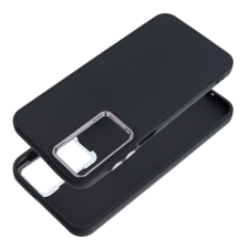 utángyártott Frame Samsung Galaxy S25 Edge közepesen ütésálló tok kameravédő kerettel, fekete tok és táska