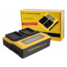 utángyártott Fujifilm GFX50S készülékhez fényképezőgép dual töltőállomás LCD kijelzővel - Utángyártott digitális fényképező akkumulátor töltő