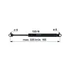 utángyártott Gázrugó tetőnyíláshoz Fendt X800420446000 - 120 N, hossz 225 mm