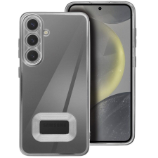 utángyártott Glam Samsung Galaxy S25+ szilikon tok kameravédő-lencsével, ezüst tok és táska