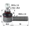 utángyártott Gömbcsukló Fiat 5178390 - M24 x 1,5