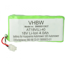 utángyártott Husqvarna 580683303 helyettesítő szerszámgép akkumulátor (Li-Ion, 4000mAh / 72Wh, 18V) - Utángyártott barkácsgép akkumulátor
