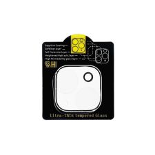 utángyártott iPhone 16 Pro Max 5D Full Glue tempered glass kameravédő üvegfólia, átlátszó mobiltelefon kellék