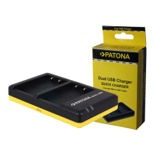 utángyártott Olympus BLS-5 Dual akkumulátor töltő Micro-USB kábellel - Utángyártott digitális fényképező akkumulátor töltő