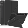 utángyártott Origami Smart Case Samsung Galaxy Tab S7 / Tab S8 mappa tok, érintőceruza tartóval, fekete