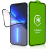 utángyártott Samsung Galaxy A55 5G SM-A556B, Kijelzővédő fólia, ütésálló fólia, Tempered Glass (edzett üveg), 5D, Full Glue, Nano Flexi Glass, fekete