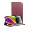 utángyártott Samsung S24 Smart Magneto flip tok, burgundy