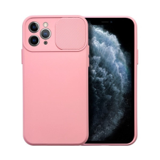 utángyártott Slide Apple iPhone 11 Pro, kameravédős szilikon tok, rózsaszín tok és táska