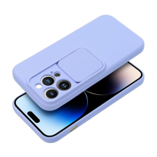 utángyártott Slide Apple iPhone 15 Plus kameravédős szilikon tok, lavender tok és táska