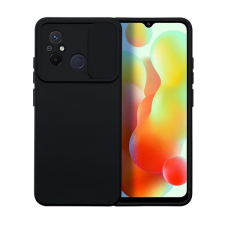 utángyártott Slide Xiaomi Redmi 12C, kameravédős szilikon tok, fekete (5903396207327) tok és táska