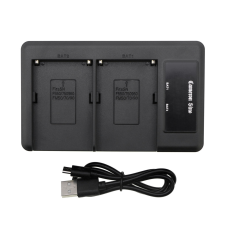 utángyártott Sony DCR-TRV238E, DCR-TRV239 készülékekhez fényképezőgép dual akkumulátor töltő - Utángyártott digitális fényképező akkumulátor töltő