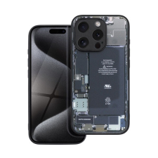 utángyártott Tech Iphone 15 szilikon hátlap tok, szürke tok és táska