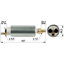 utángyártott Üzemanyagpumpa Deutz-Fahr 04128101 - Ø 46,5 mm, hossz 188 mm autóalkatrész