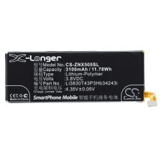 utángyártott ZTE Li3830T43P3hB34243i helyettesítő mobiltelefon akkumulátor (Li-Polymer, 3.8V, 3100mAh / 11.78Wh) - Utángyártott mobiltelefon akkumulátor