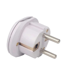 Utazó adapter, UK, AU, USA->EU, fehér kábel és adapter