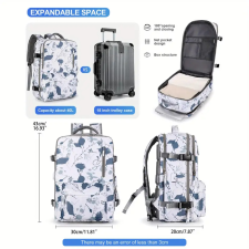  Utazó Hátizsák- Mintás-Fehér- 43 X 30 X 20 CM hátizsák