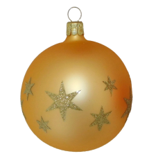  Üveg gömb Arany 7 cm karácsonyfadísz