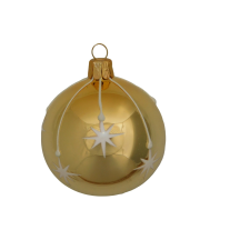  Üveg gömb Arany 8 cm karácsonyfadísz