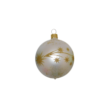  Üveg gömb fehér üstökösök karácsonyfadísz
