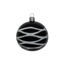  Üveg gömb fekete 8 cm karácsonyfadísz