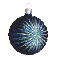  Üveg gömb Sötétkék 6 cm karácsonyfadísz