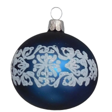  Üveg gömb Sötétkék 7 cm karácsonyfadísz
