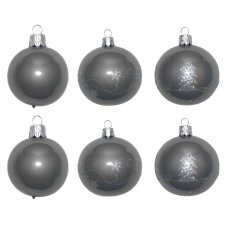  Üveg gömb szett barna 6 db 6 cm karácsonyfadísz