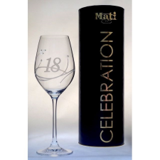  Üveg pohár swarovski dísszel bor 360ml Celebration 18yr dekoráció