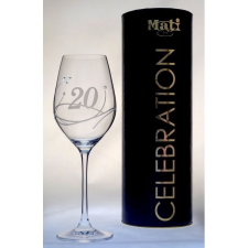  Üveg pohár swarovski dísszel bor 360ml Celebration 20yr dekoráció
