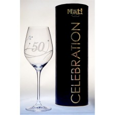  Üveg pohár swarovski dísszel bor 360ml Celebration 50yr dekoráció