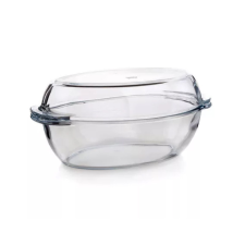  Üveg sütőtál BORCAM 4,15l, fedővel, ovális 3359062 edény