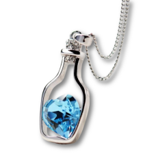  Üvegbe zárt szív nyaklánc nyaklánc