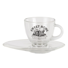Üvegcsésze 230ml, ovál aljjal 17x10x2cm, Sweet Home konyhai eszköz