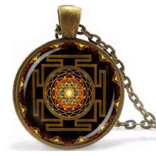 Üveges mandala nyaklánc nyaklánc
