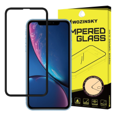 Üvegfólia iPhone 11 Pro Max - szuperkemény fekete keretes tokbarát üvegfólia mobiltelefon kellék