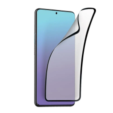  Üvegfólia iPhone XR - full glue, flexibilis fólia fekete kerettel mobiltelefon kellék