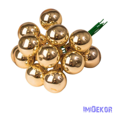  Üveggömb pick 2cm 12db/köteg - Fényes Arany dekorációs kellék