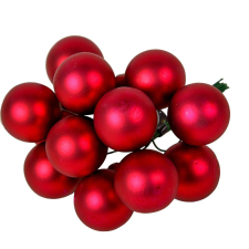  Üveggömb pick bordó matt 2,5cm 12db-os dekorációs kellék