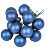  Üveggömb pick éj kék matt 2,5cm 12db-os