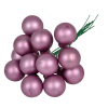  Üveggömb pick kristály lila matt 2cm 12db-os