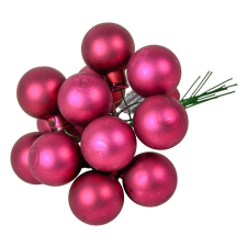  Üveggömb pick magnólia matt 2,5cm 12db-os dekorációs kellék