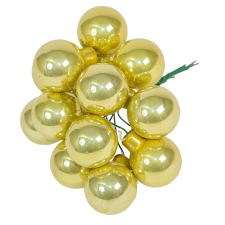  Üveggömb pick pisztácia fényes 2,5cm 12db-os dekorációs kellék