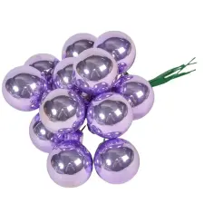  Üveggömb pick világos lila 2,5cm 12db-os dekorációs kellék