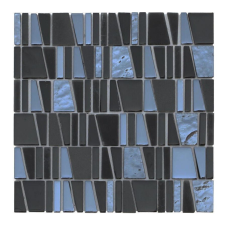  Üvegmozaik Premium Mosaic fekete 30x30 cm fényes MOSCUBEBK csempe