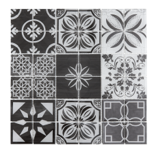 Üvegmozaik Premium Mosaic feketésfehér 30x30 cm fényes PATCHWORK300 csempe