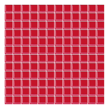  Üvegmozaik Premium Mosaic piros 30x30 cm fényes MOS25RE csempe