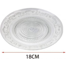  ÜVEGTÁL 18CM tányér és evőeszköz